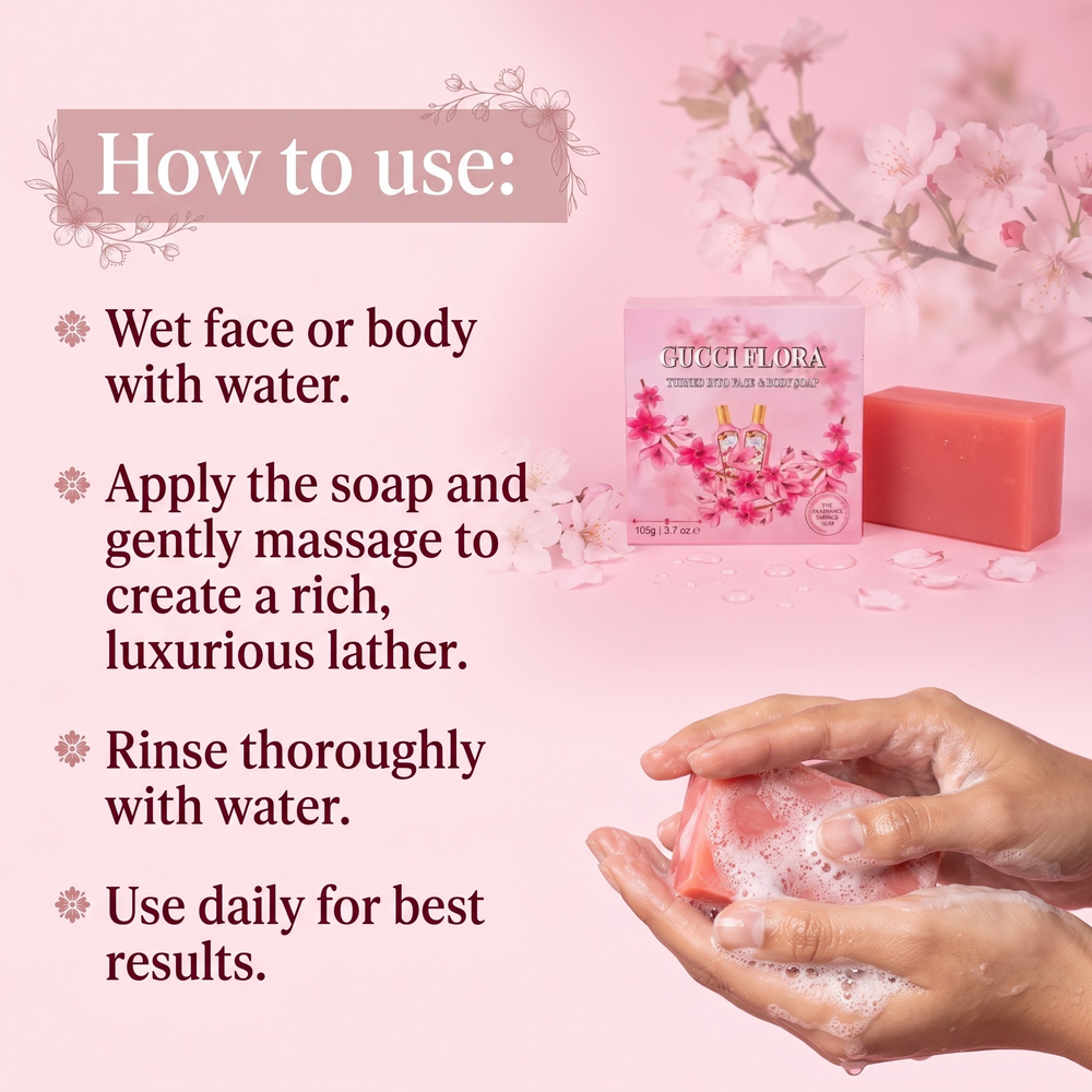 Gucci Flora–Inspired Perfume-Infused Face & Body Soap