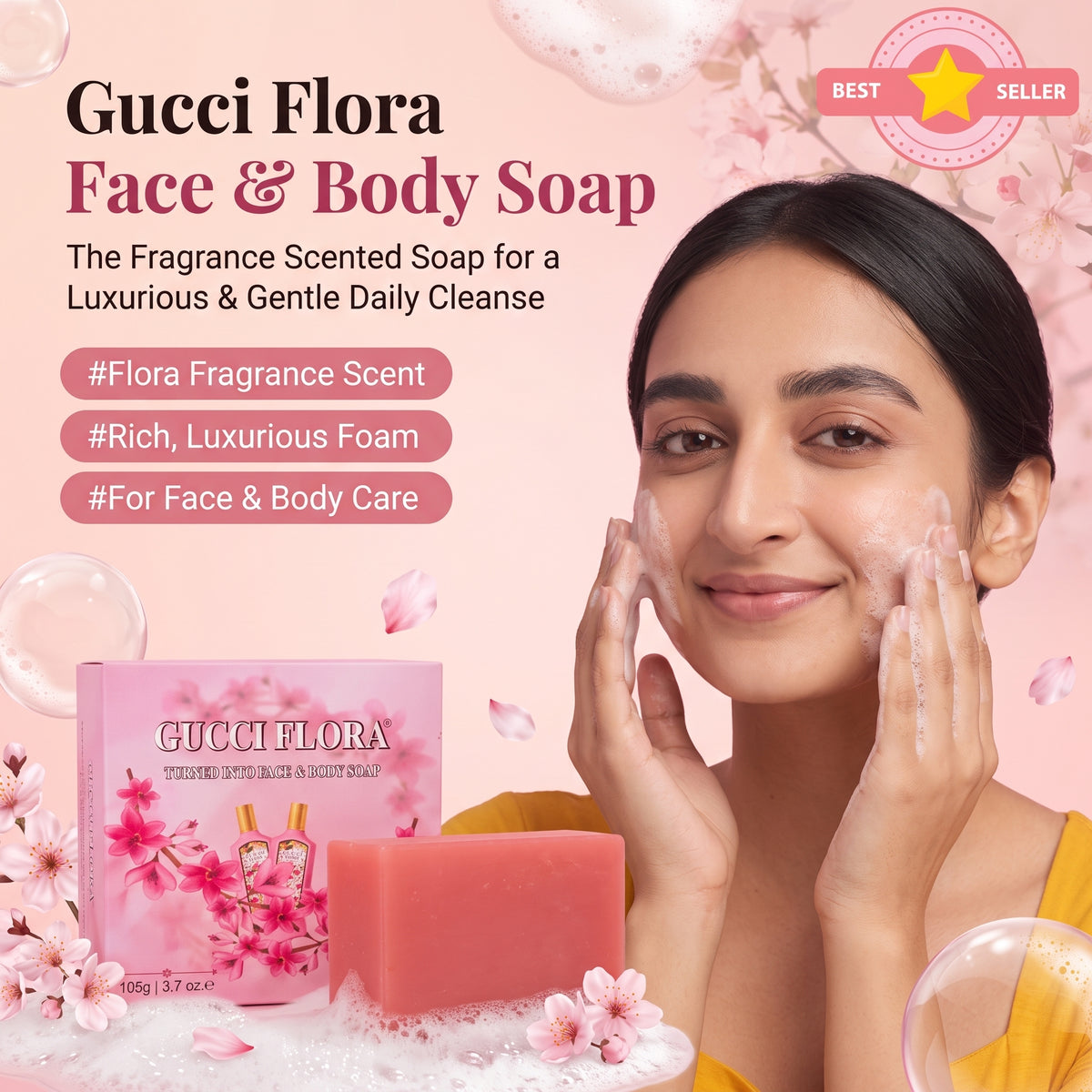Gucci Flora–Inspired Perfume-Infused Face & Body Soap